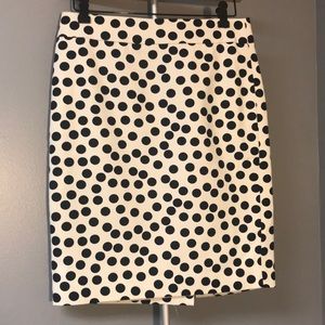 Ann Taylor Midi Polka-Dot Skirt